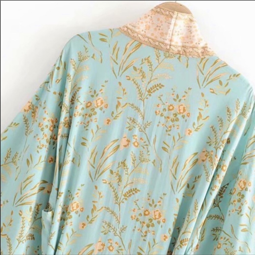 •NOW IN• Gypsy Lime + Thyme Bohemian Wrap Kimono - Picture 14 of 16